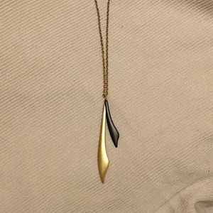16’ Necklace with Gold and Black Pendant